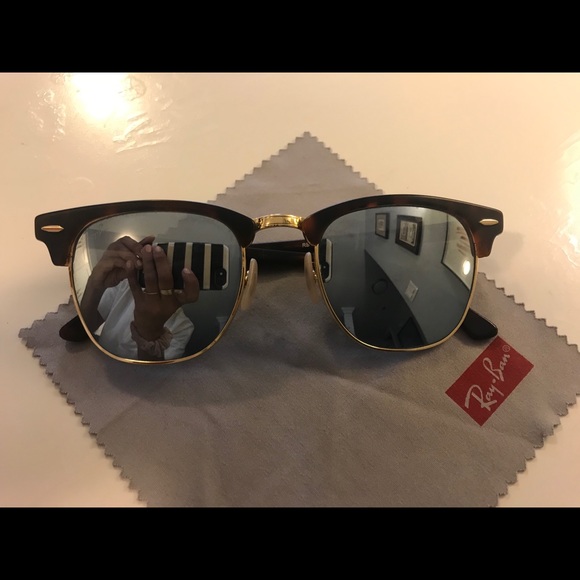Rayban Clubmaster Blue/Silver Polarized Lense main image 4
